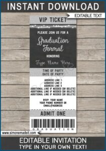 Formal Graduation Invitation Template