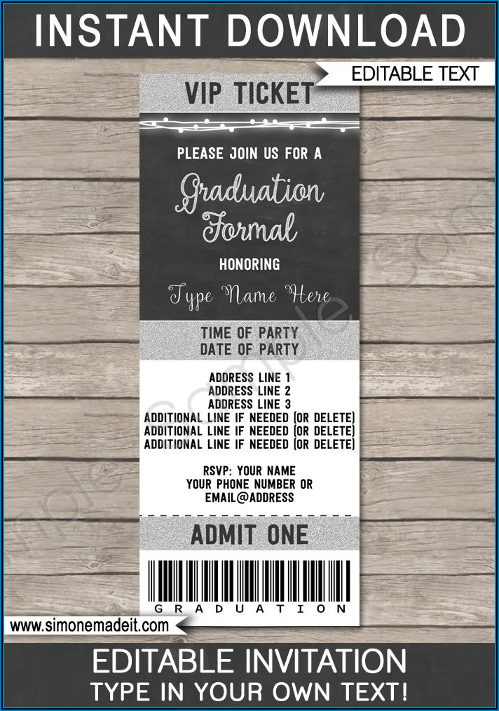 Formal Graduation Invitation Template