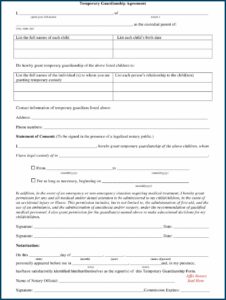 Forms For Temporary Guardianship California