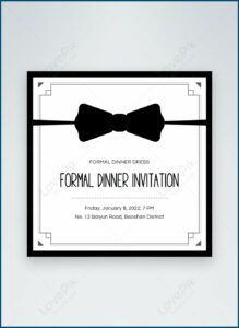 Free Black Tie Invitation Template