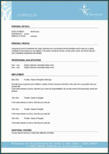 Free Blank Cv Template Pdf