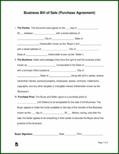Free Business Sale Agreement Template Uk