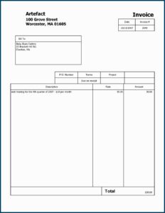 Free Downloadable Invoice Template Pdf