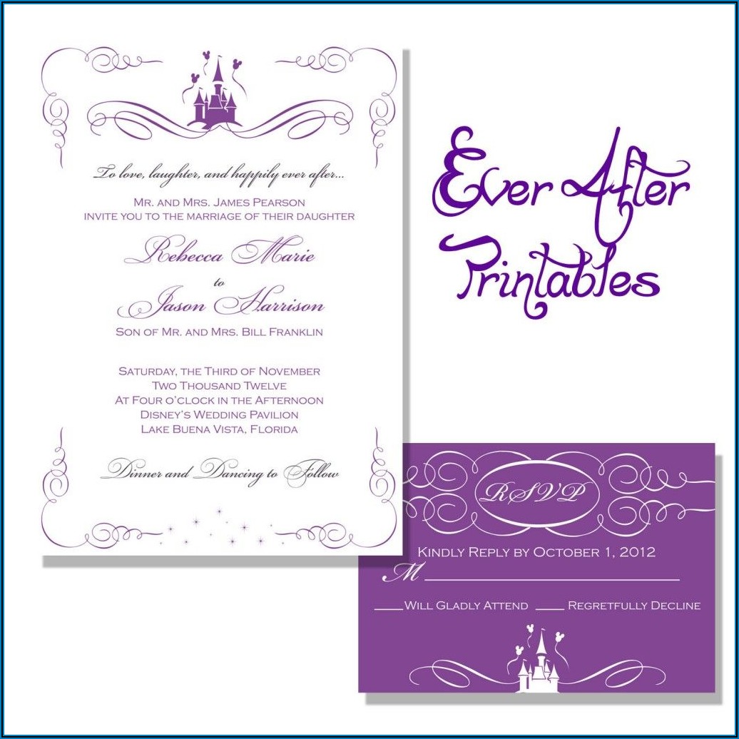 Free Fairy Tale Wedding Invitation Templates