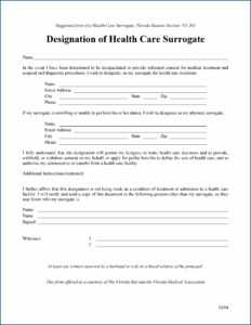 Free Florida Medical Power Of Attorney Form 2021