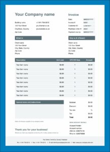 Free Invoice Template Pdf