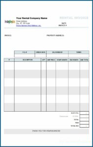 Free Invoice Template Pdf South Africa