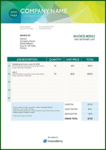 Free Invoice Templates Pdf