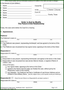 Free Legal Forms For Child Custody