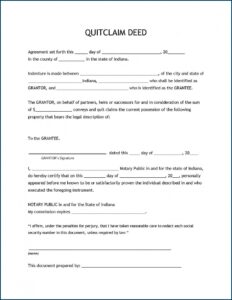 Free Online Quit Claim Deed Form