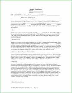 Free Rental Agreement Forms Printable