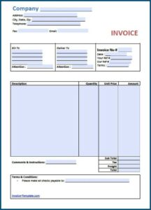 Free Simple Invoice Template Pdf