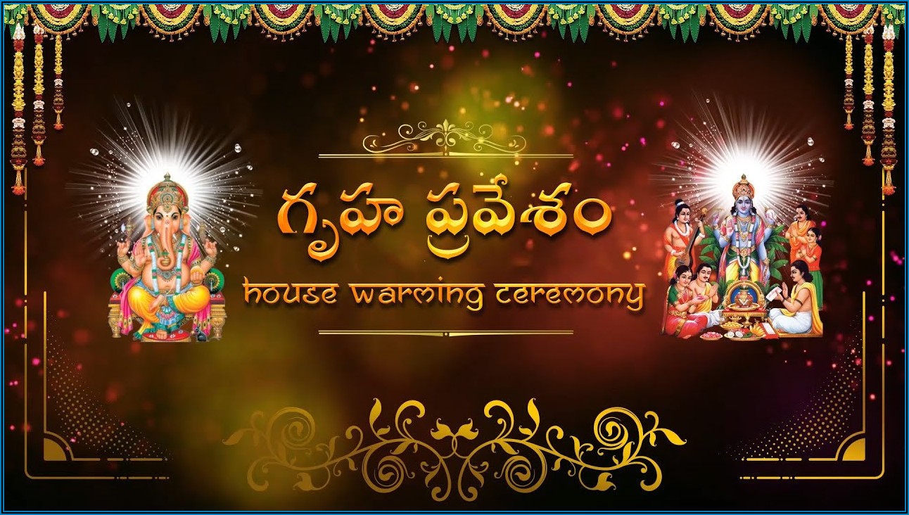 Gruhapravesam Invitation Cards In Telugu