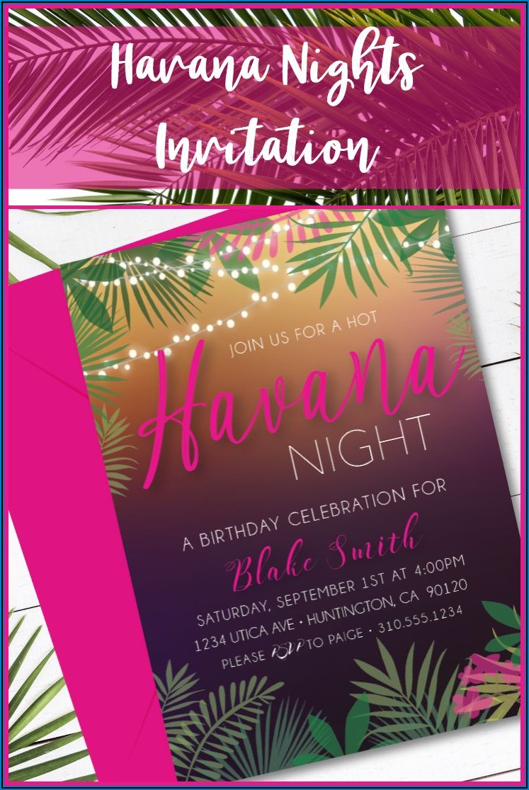 Havana Nights Invitation Template Free