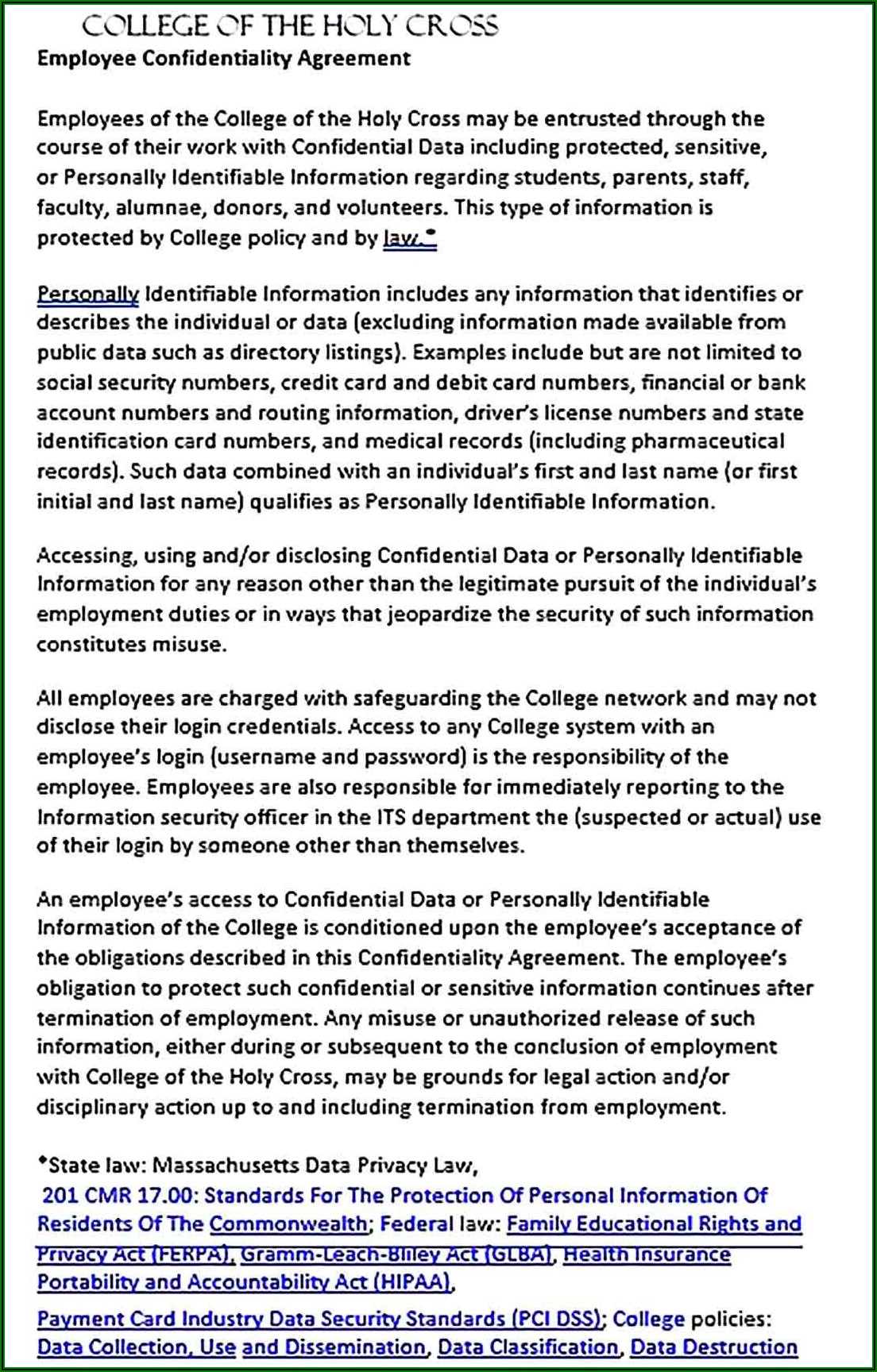 Hipaa Confidentiality Agreement For Students
