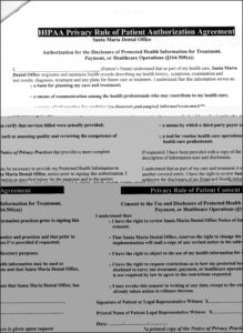Hipaa Form Dental Office