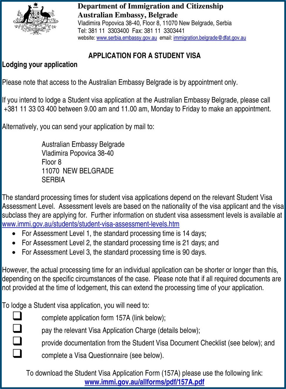 How To Fill Australian Student Visa Application Form