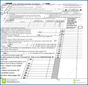 Income Tax Statement Blank Form
