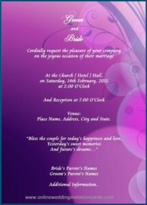 Indian Wedding Invitation Wording For Friends Editable