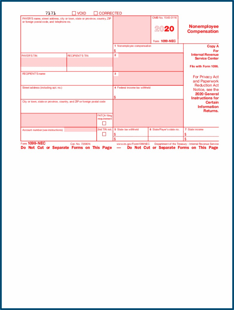 Irs 1099 Nec Form 2020 Download