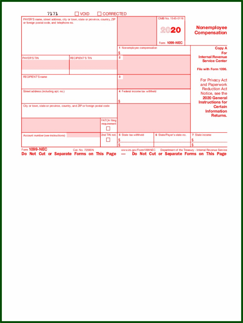 Irs 1099 Nec Form Download
