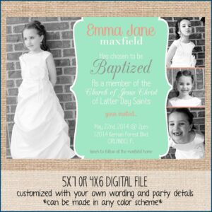 Lds Baby Blessing Invitation