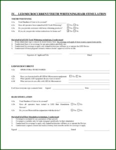 Led Teeth Whitening Consent Form