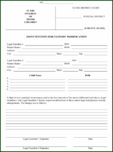 Legal Documents For Child Custody