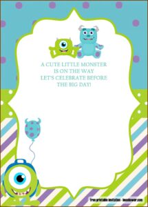 Little Monster Invitation Template (free)