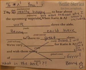 Mad Libs Wedding Invitations