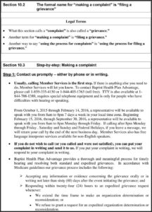 Medicare Formal Complaint