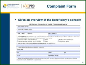 Medicare Quality Of Care Complaint Form