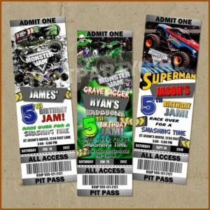 Monster Truck Invitation Template