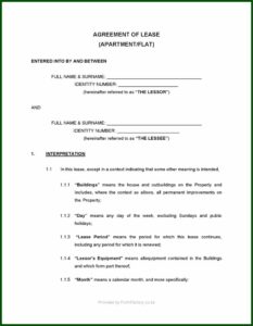 Month To Month Lease Form Chicago