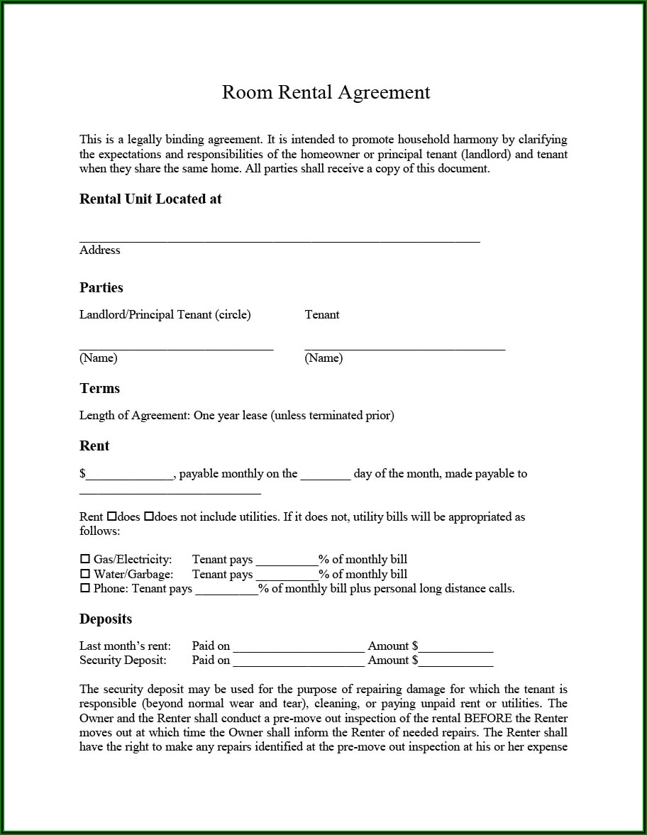 Month To Month Lease Form Ontario
