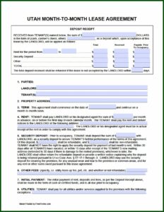 Month To Month Lease Form Pdf
