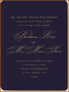 Navy And Purple Wedding Invitations