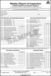 Nfpa Testing Forms