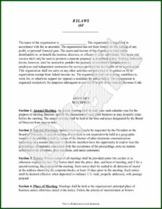 Non Profit Organization Form