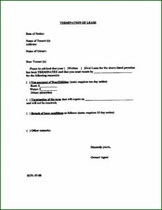 Notice To Vacate Rental Property Form Victoria