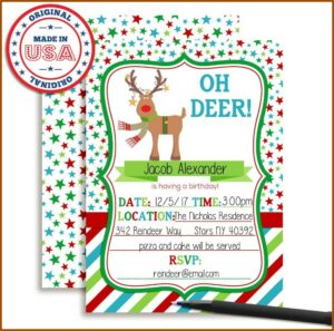 Oh Deer Birthday Invitations