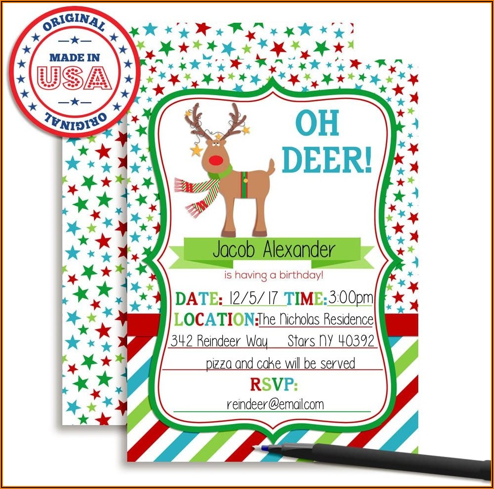 Oh Deer Birthday Invitations