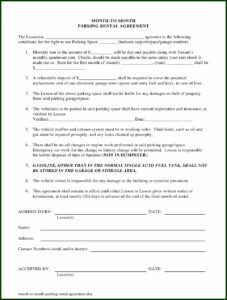 One Page Rental Agreement Template Free