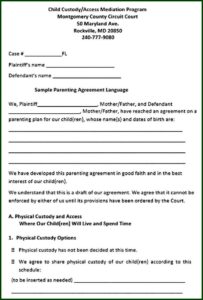 Online Legal Forms Child Custody