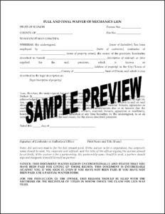 Partial Waiver Of Lien Form Illinois