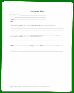 Photo Model Release Form