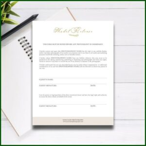 Photographer Model Release Form