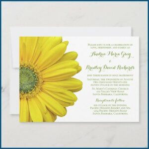 Pink Gerbera Daisy Wedding Invitations