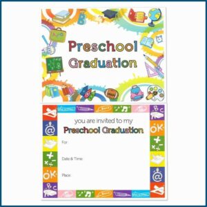 Preschool Graduation Invitations Free Printable