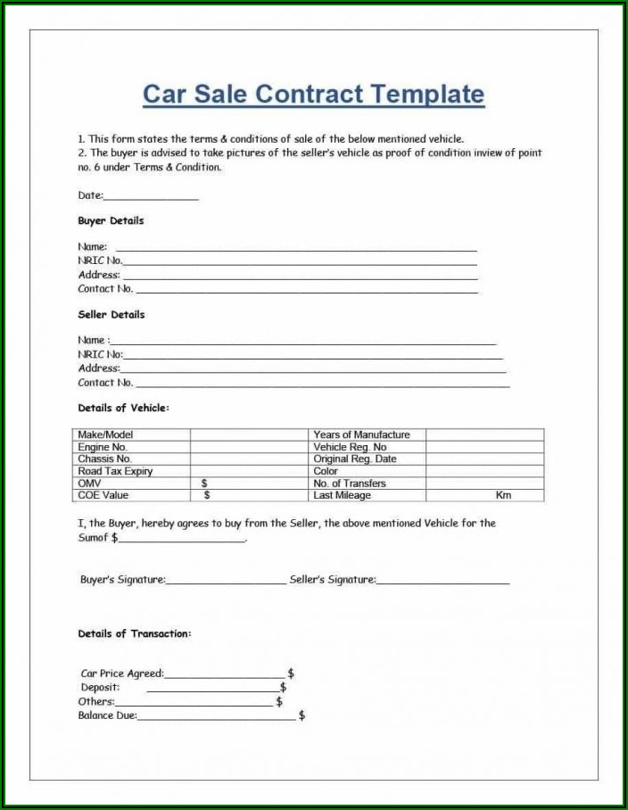 Retail Installment Contract And Security Agreement Forms